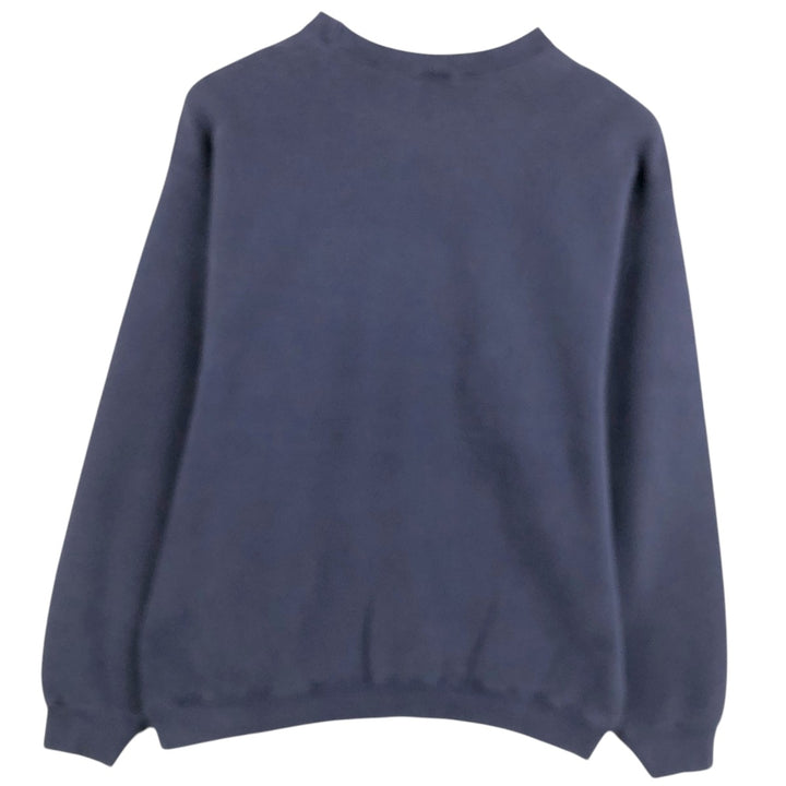 90'S Fruit of the Loom Cotton Advertising Sweatshirt, Men's Size XL (approx.), Vintage cotton navy blue type Vintage Second Hand
