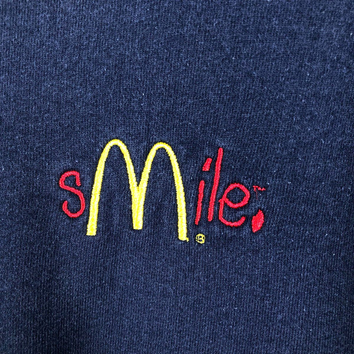 90'S Fruit of the Loom Cotton Advertising Sweatshirt, Men's Size XL (approx.), Vintage cotton navy blue type Vintage Second Hand