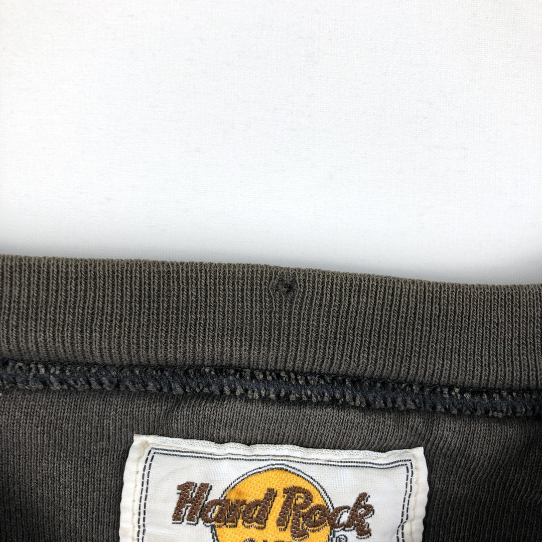 90'S Hard Rock Cafe Advertising Sweatshirt, Made in USA, Men's L, Vintage cotton Charcoal Vintage Second Hand