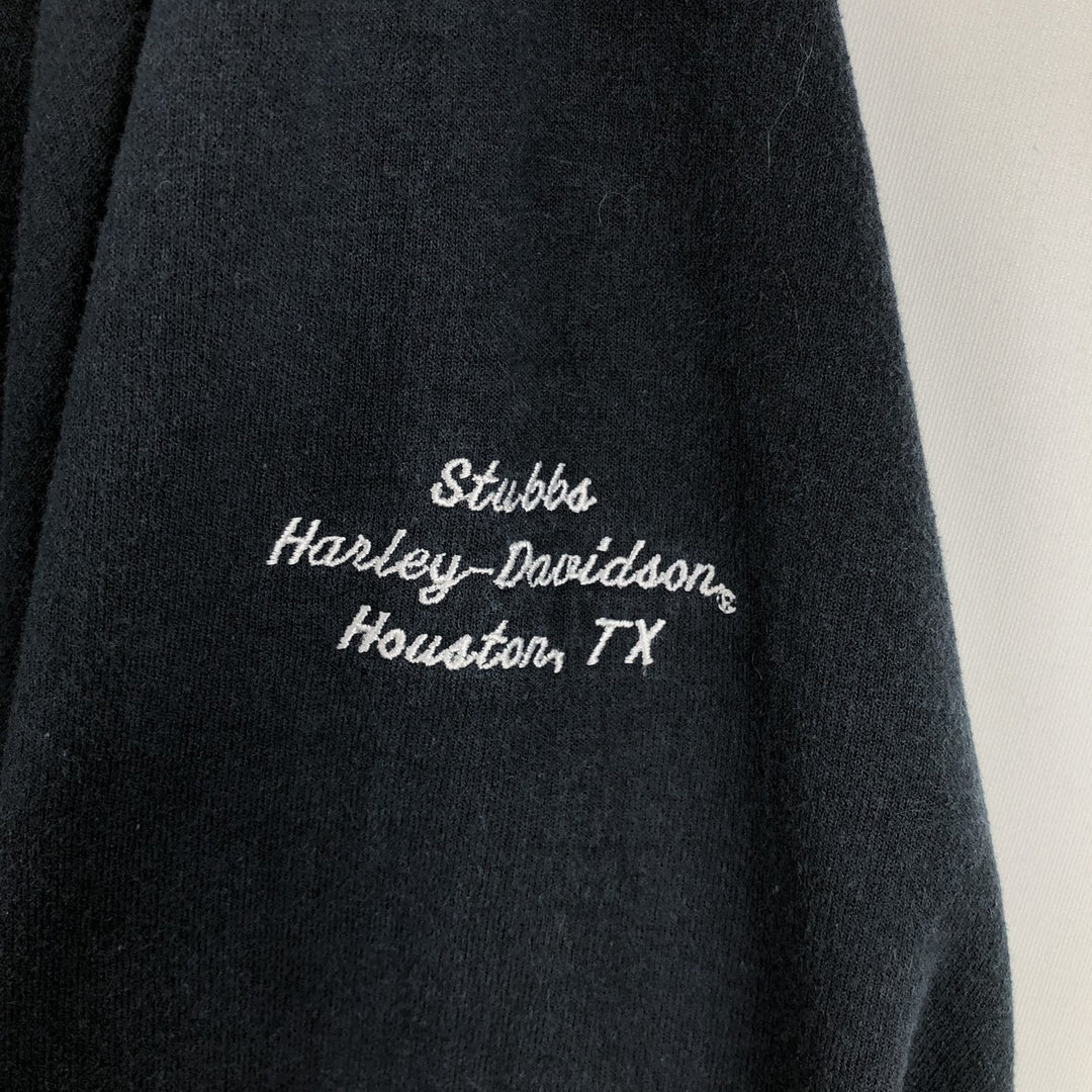 00'S Harley-Davidson Advertising Sweatshirt, Men's L size cotton black type Vintage Second Hand