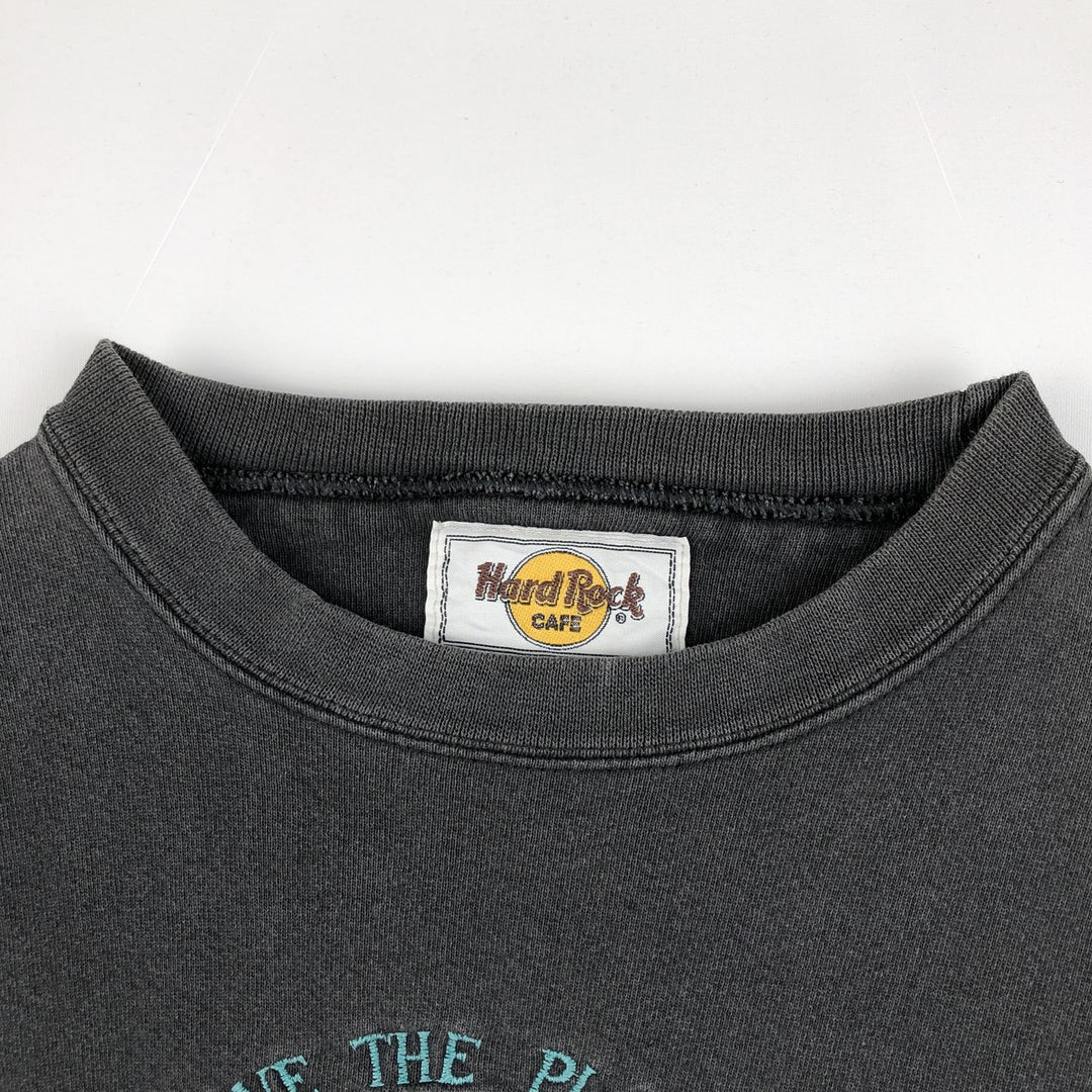 90'S Hard Rock Cafe Advertising Sweatshirt, Made in USA, Men's XL, Vintage cotton Charcoal Vintage Second Hand