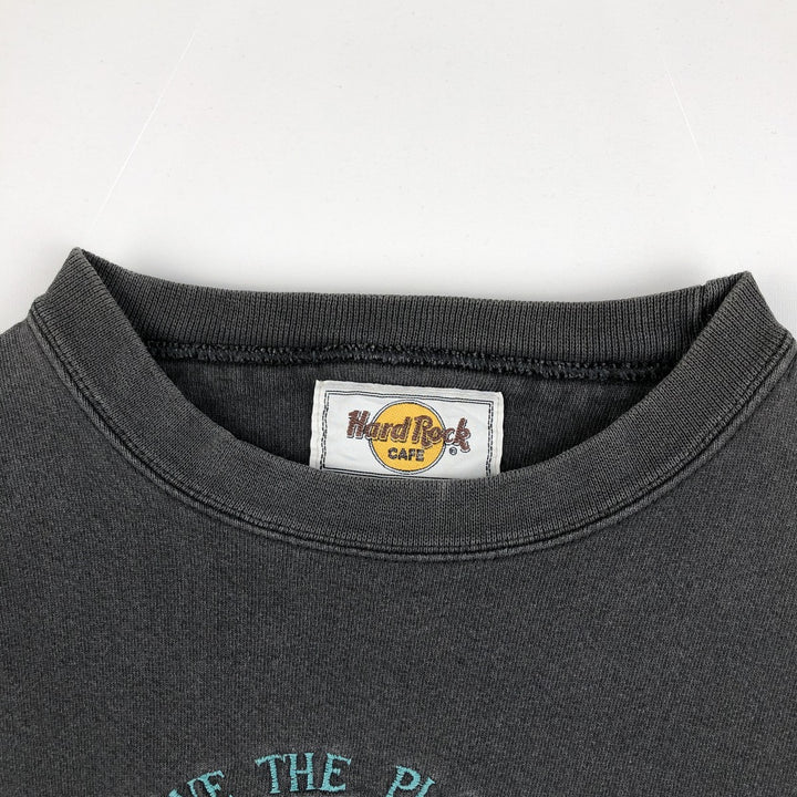 90'S Hard Rock Cafe Advertising Sweatshirt, Made in USA, Men's XL, Vintage cotton Charcoal Vintage Second Hand