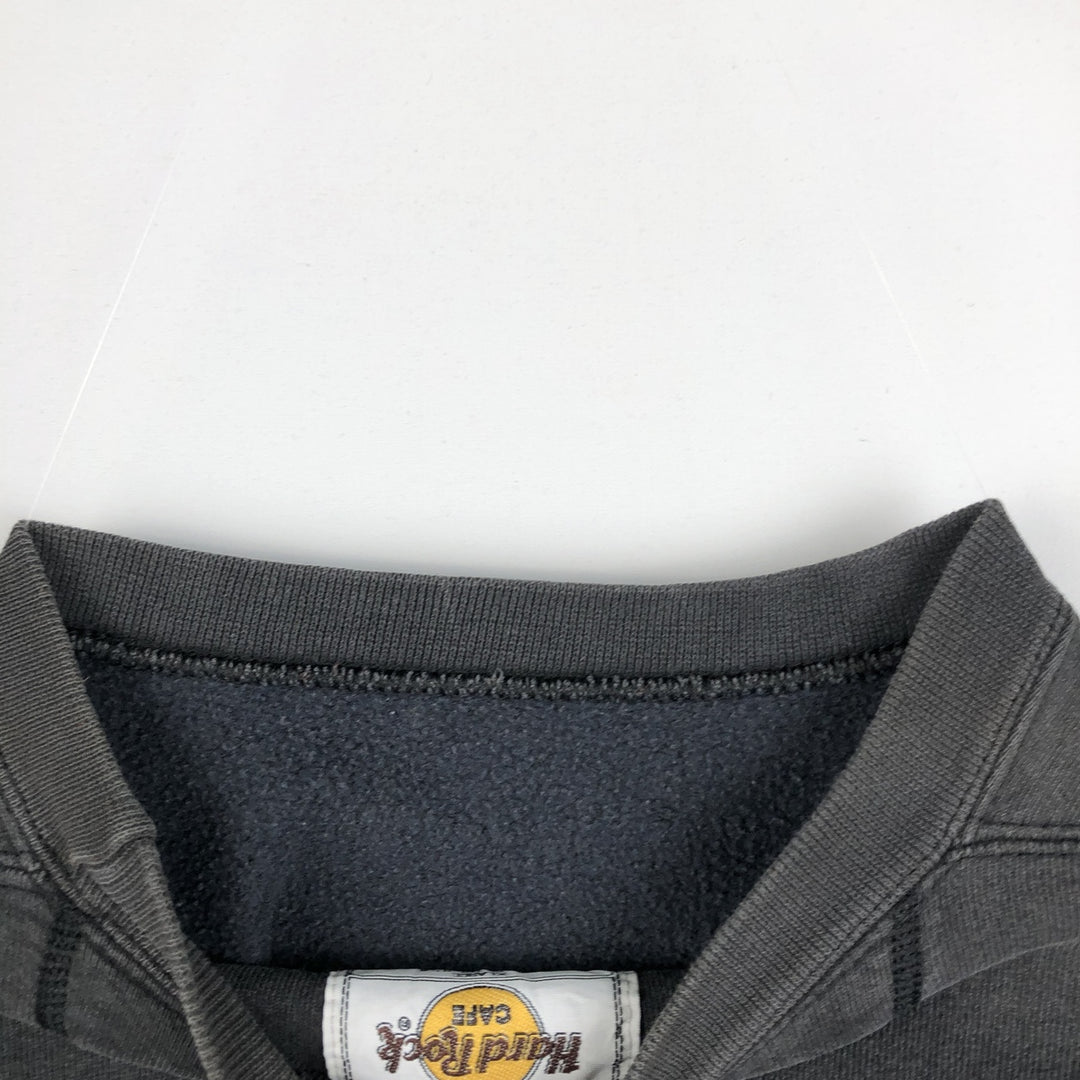 90'S Hard Rock Cafe Advertising Sweatshirt, Made in USA, Men's XL, Vintage cotton Charcoal Vintage Second Hand