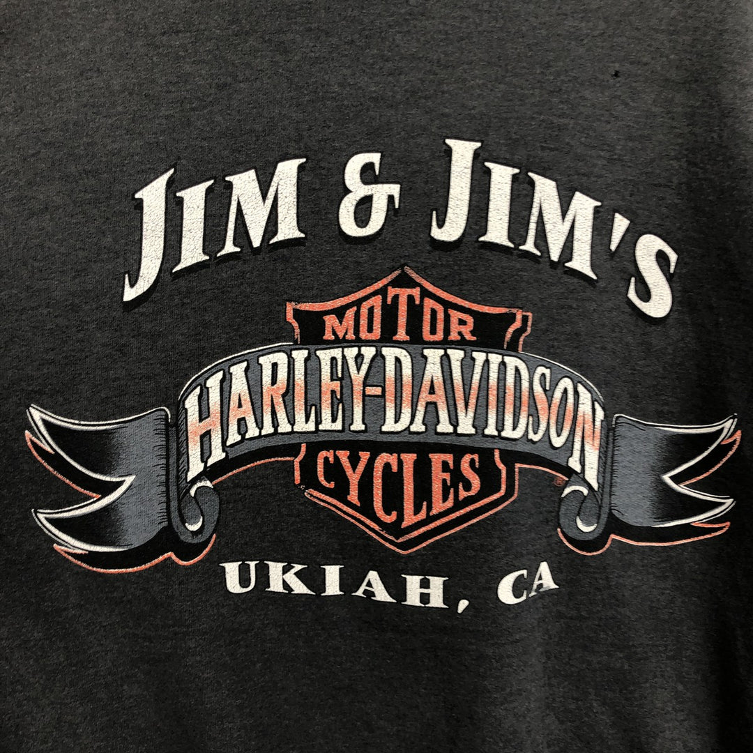 Harley-Davidson Advertising Sweatshirt, Men's XL Size unclear black type Vintage Second Hand