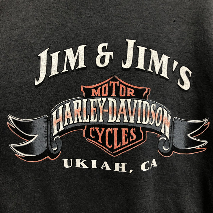 Harley-Davidson Advertising Sweatshirt, Men's XL Size unclear black type Vintage Second Hand