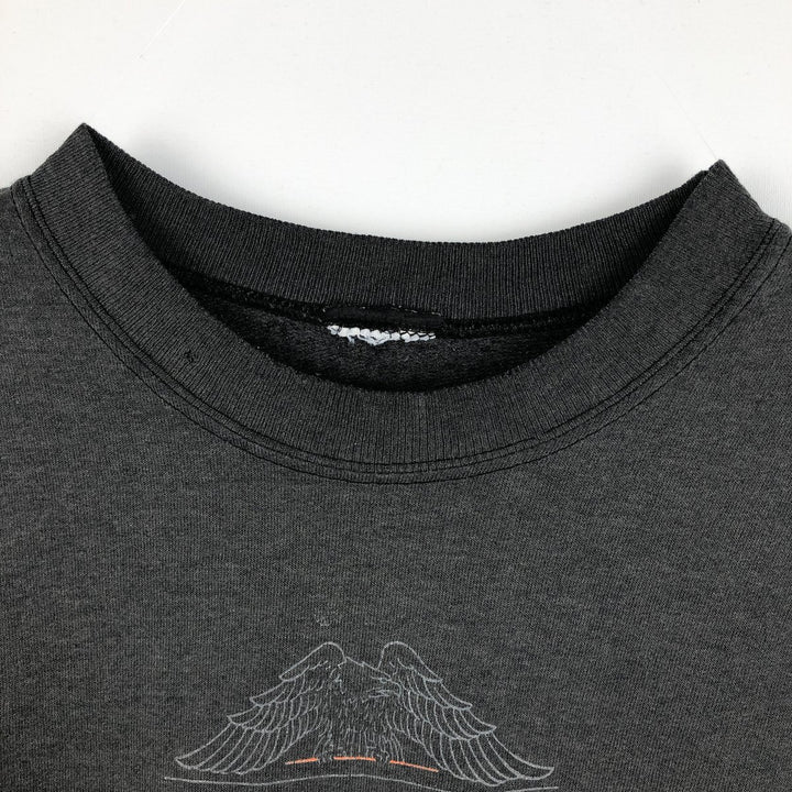 Harley-Davidson Advertising Sweatshirt, Men's XL Size unclear black type Vintage Second Hand