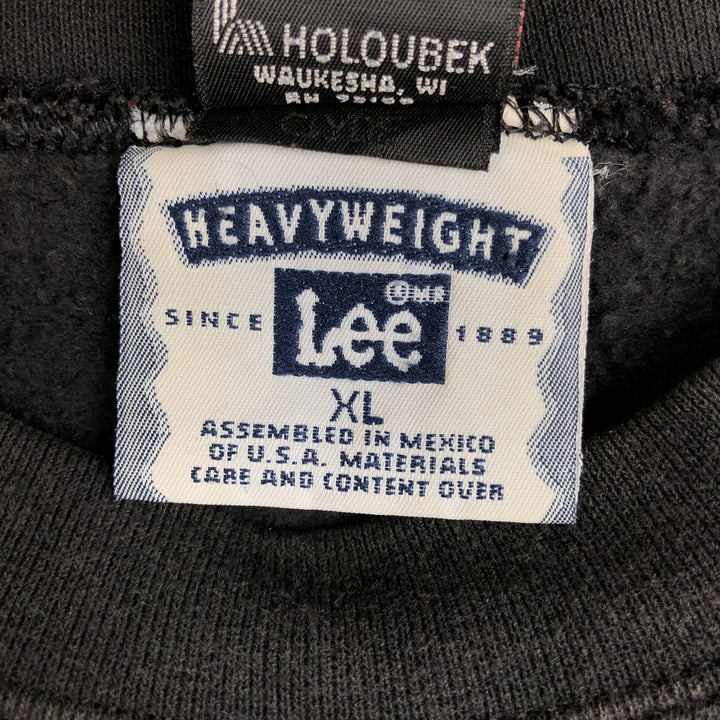 90'S Lee Heavyweight Advertising Sweatshirt, Men's Size XL (Equivalent), Vintage cotton black type Vintage Second Hand