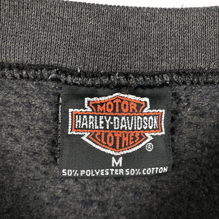 90'S Harley-Davidson Advertising Sweatshirt, Made in USA, Men's Size M (Equivalent), Vintage polyester Charcoal Vintage Second Hand