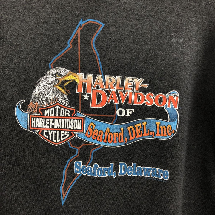 90'S Harley-Davidson Advertising Sweatshirt, Made in USA, Men's Size M (Equivalent), Vintage polyester Charcoal Vintage Second Hand