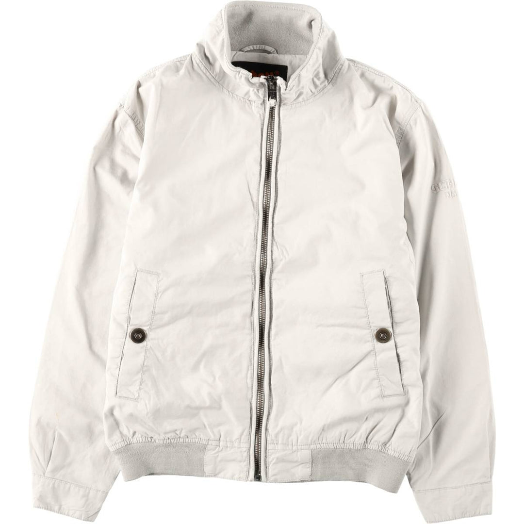 Schott Stand Collar Swing Top Sports Jacket, Men's Size M (approx.) cotton ivory Vintage Second Hand