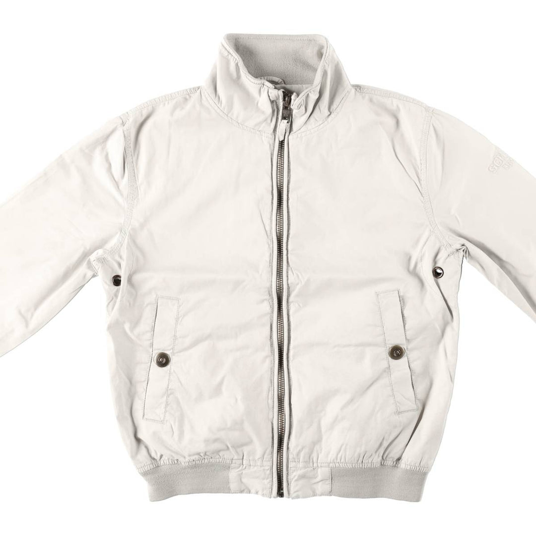 Schott Stand Collar Swing Top Sports Jacket, Men's Size M (approx.) cotton ivory Vintage Second Hand