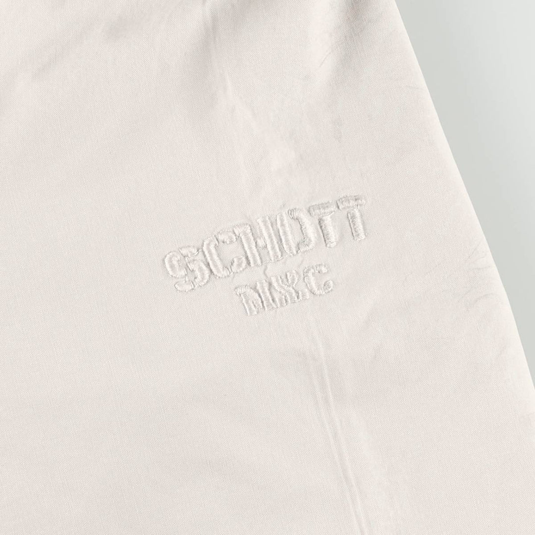 Schott Stand Collar Swing Top Sports Jacket, Men's Size M (approx.) cotton ivory Vintage Second Hand