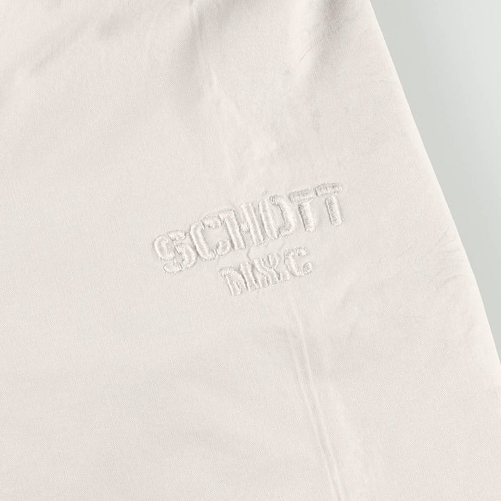 Schott Stand Collar Swing Top Sports Jacket, Men's Size M (approx.) cotton ivory Vintage Second Hand