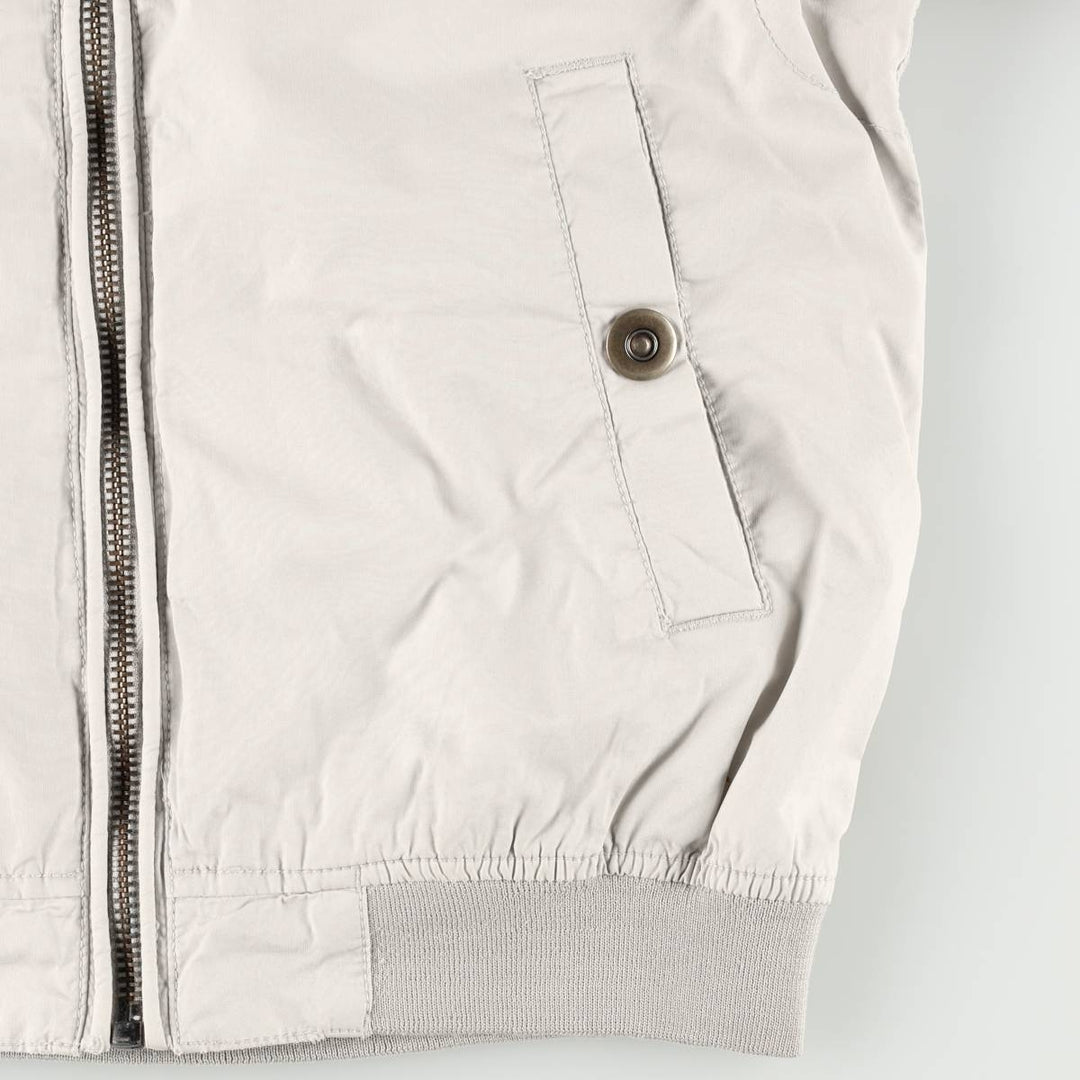 Schott Stand Collar Swing Top Sports Jacket, Men's Size M (approx.) cotton ivory Vintage Second Hand