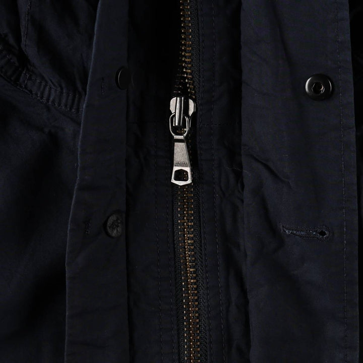 2000'S Banana Republic Hooded Military Utility Jacket, Men's Size L (approx.) cotton navy blue type Vintage Second Hand