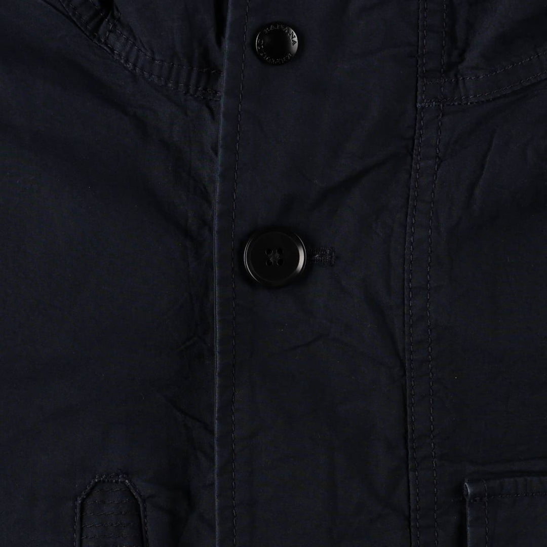2000'S Banana Republic Hooded Military Utility Jacket, Men's Size L (approx.) cotton navy blue type Vintage Second Hand