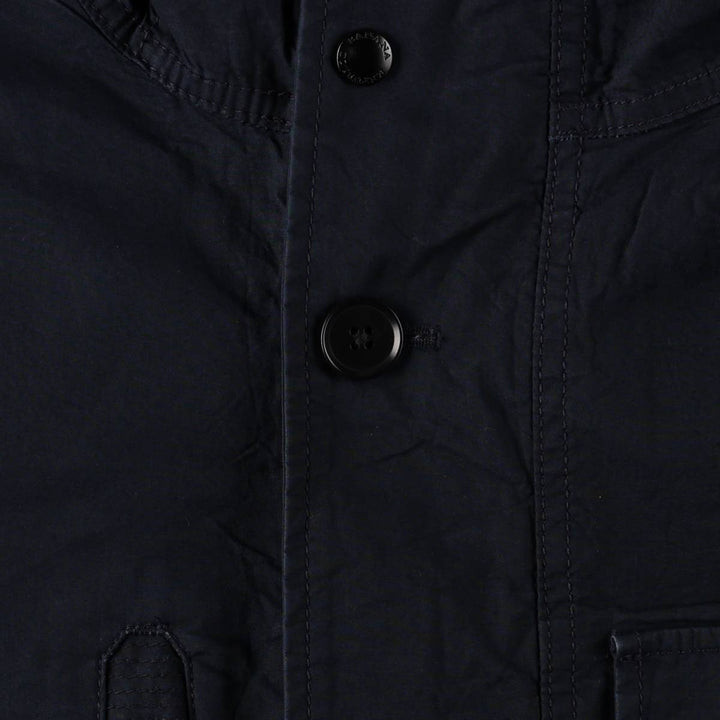 2000'S Banana Republic Hooded Military Utility Jacket, Men's Size L (approx.) cotton navy blue type Vintage Second Hand