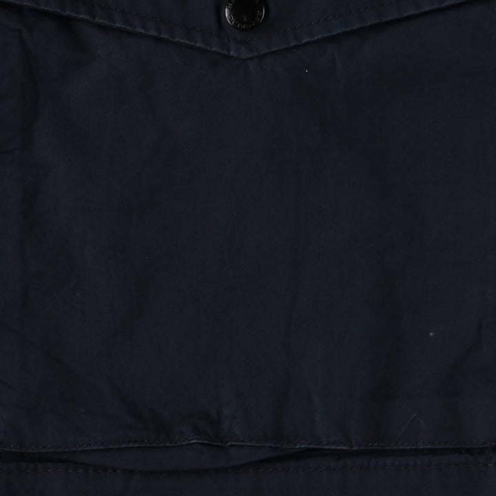 2000'S Banana Republic Hooded Military Utility Jacket, Men's Size L (approx.) cotton navy blue type Vintage Second Hand