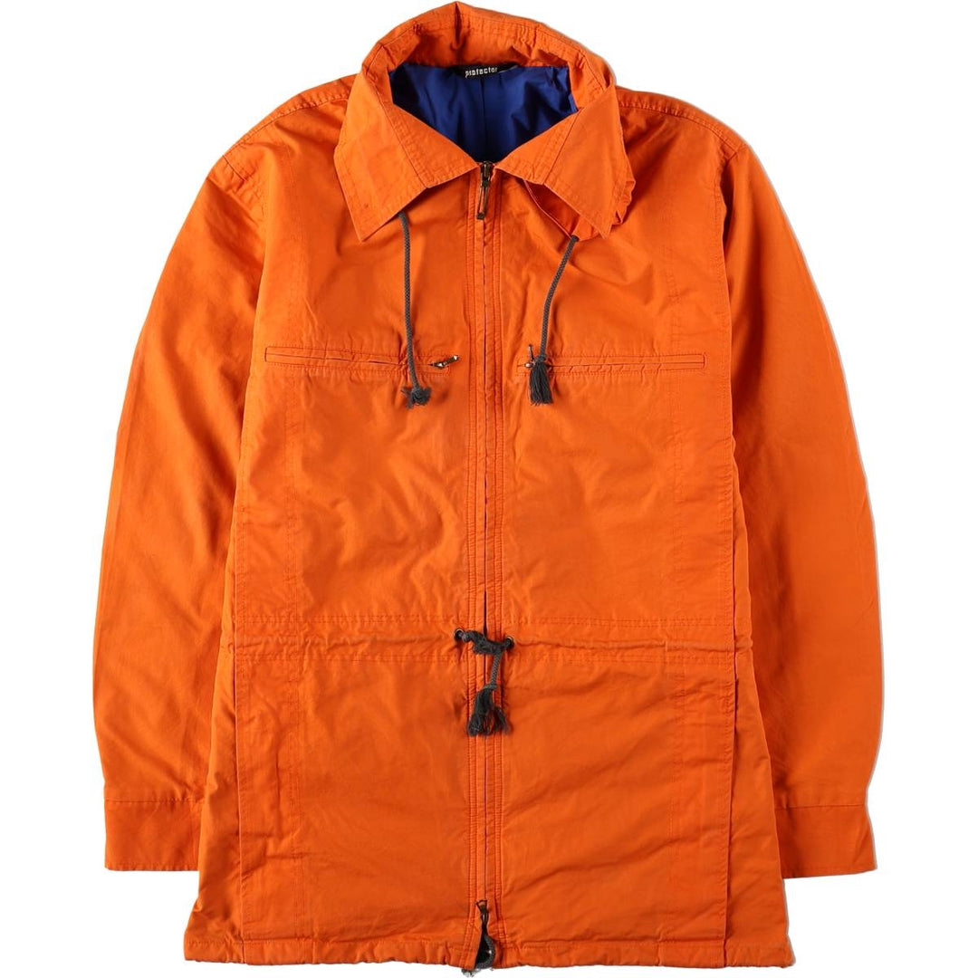 1980'S PROTECTOR EXCLUSIVE CREATION SUISSE Collared Cotton Jacket, Men's Size M (approx.), Vintage cotton orange type Vintage Second Hand