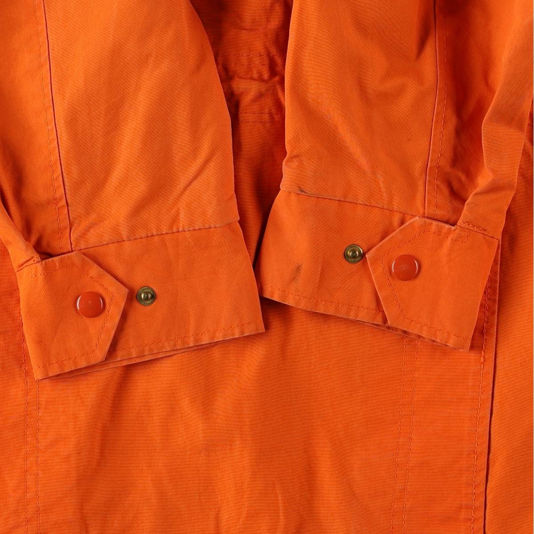 1980'S PROTECTOR EXCLUSIVE CREATION SUISSE Collared Cotton Jacket, Men's Size M (approx.), Vintage cotton orange type Vintage Second Hand