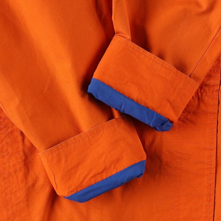 1980'S PROTECTOR EXCLUSIVE CREATION SUISSE Collared Cotton Jacket, Men's Size M (approx.), Vintage cotton orange type Vintage Second Hand