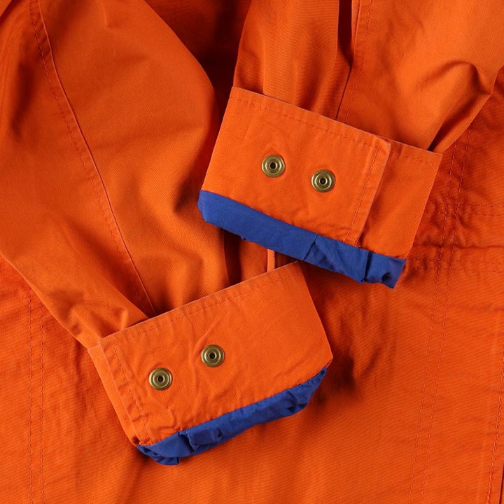 1980'S PROTECTOR EXCLUSIVE CREATION SUISSE Collared Cotton Jacket, Men's Size M (approx.), Vintage cotton orange type Vintage Second Hand