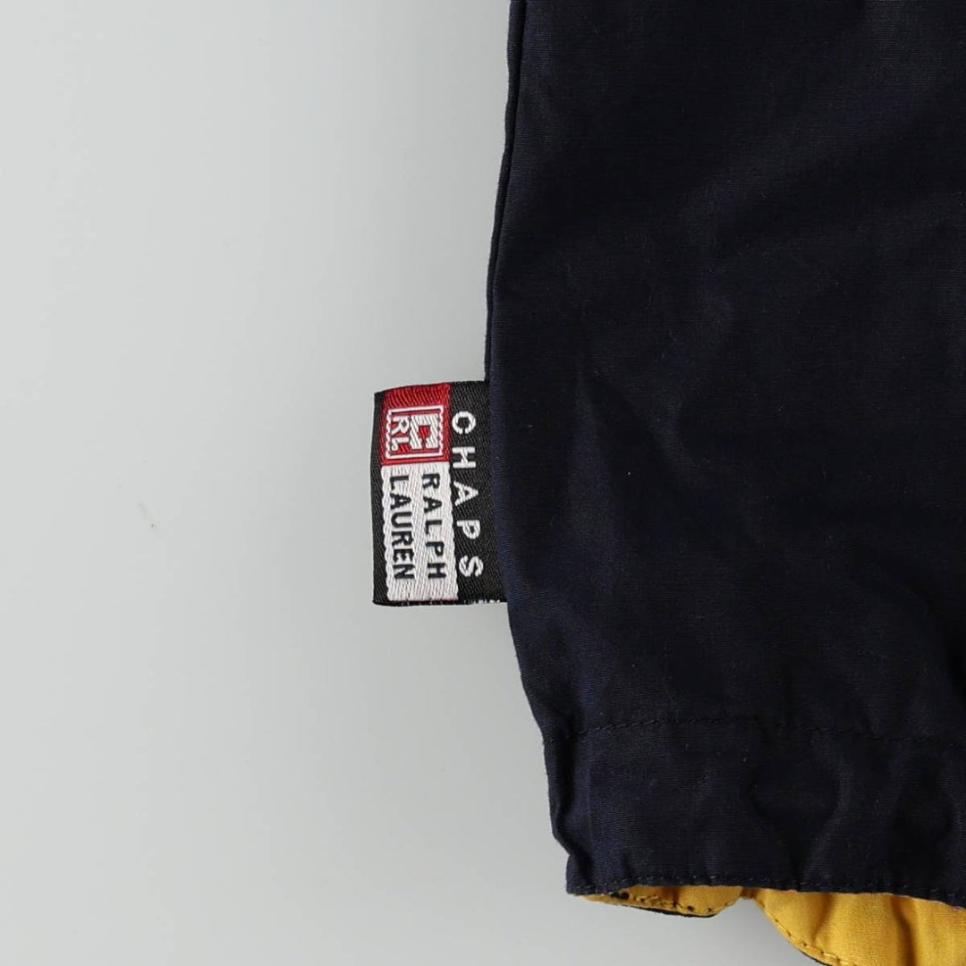 Ralph Lauren CHAPS Half-Zip Anorak Jacket, Men's Size XL polyester navy blue type Vintage Second Hand