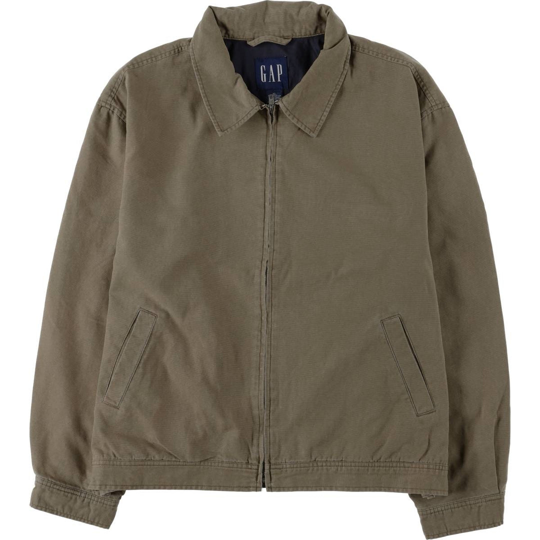 90'S GAP Vintage Cotton Jacket, Men's XL cotton Khaki type brown Vintage Second Hand