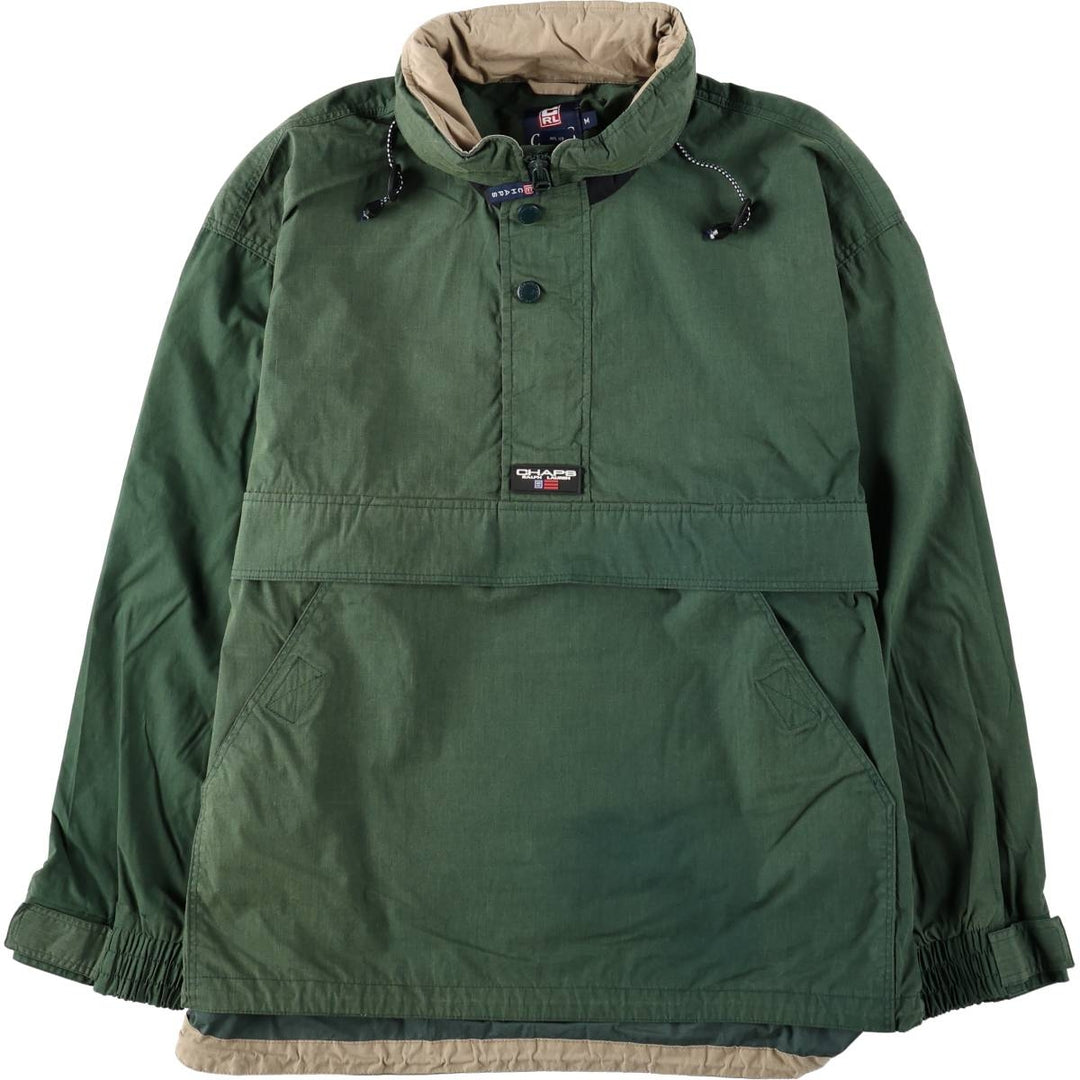 Ralph Lauren CHAPS Half-Zip Anorak Jacket, Made in Russia, Men's Size M (approx.) polyester Green type dark green Vintage Second Hand