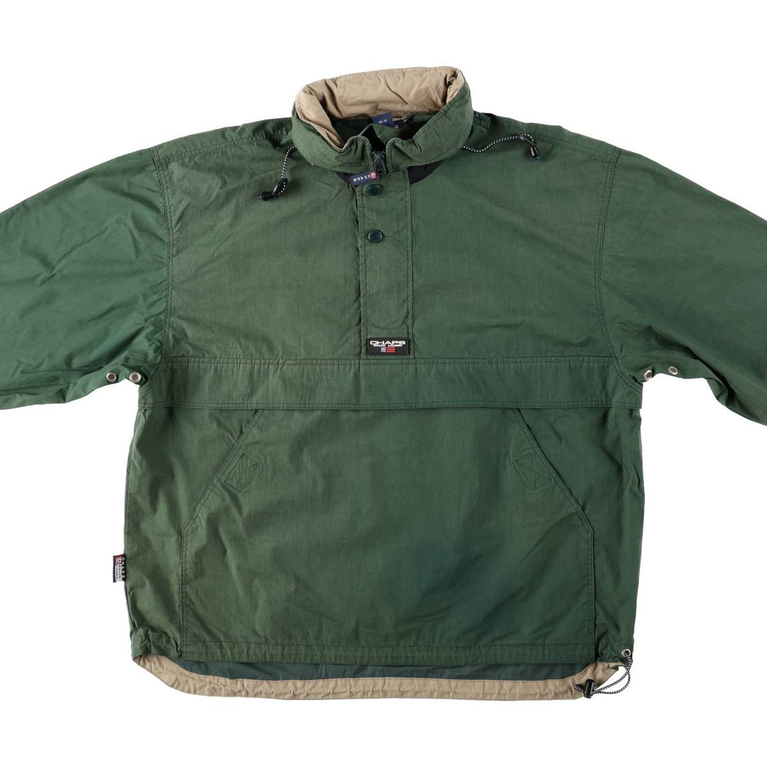 Ralph Lauren CHAPS Half-Zip Anorak Jacket, Made in Russia, Men's Size M (approx.) polyester Green type dark green Vintage Second Hand