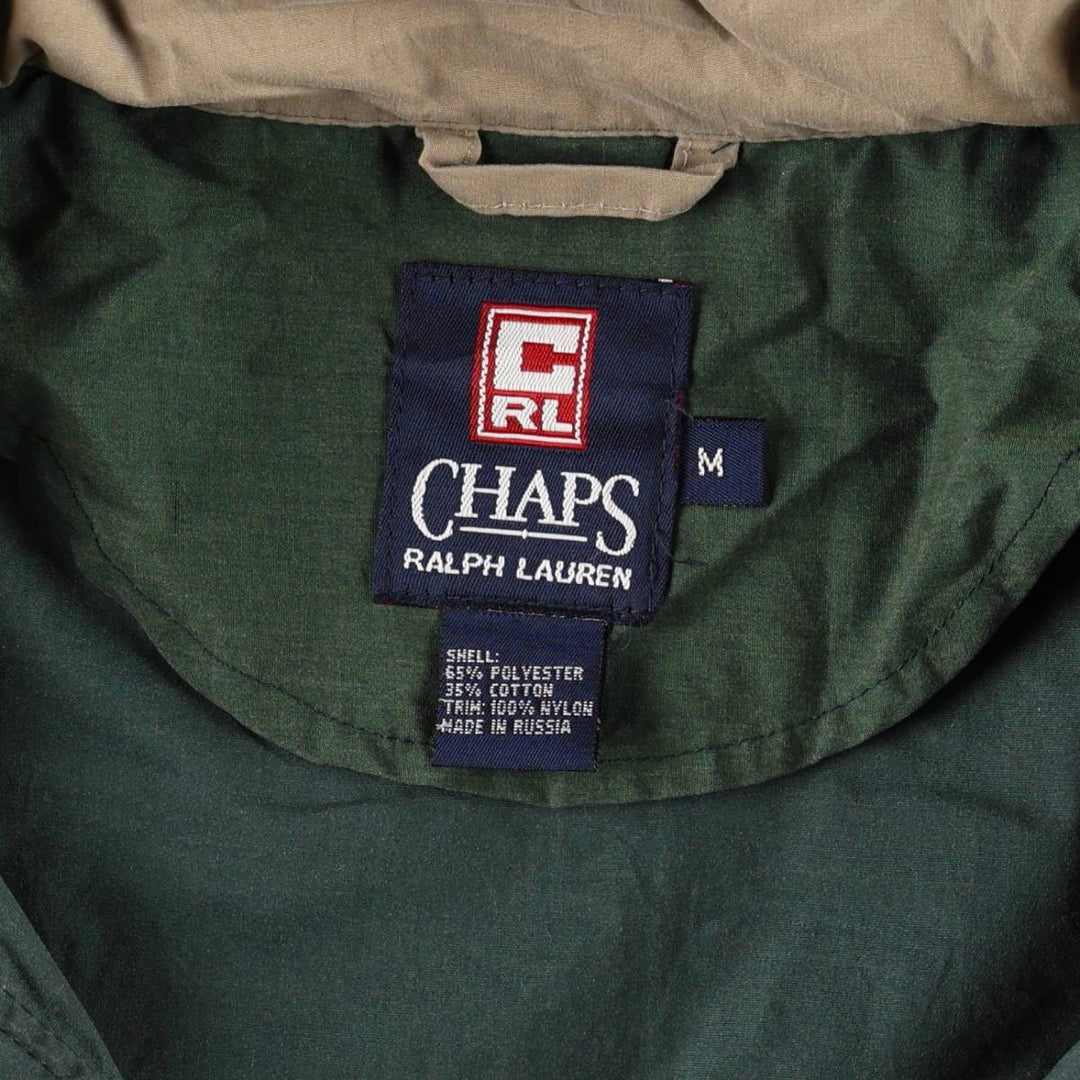 Ralph Lauren CHAPS Half-Zip Anorak Jacket, Made in Russia, Men's Size M (approx.) polyester Green type dark green Vintage Second Hand