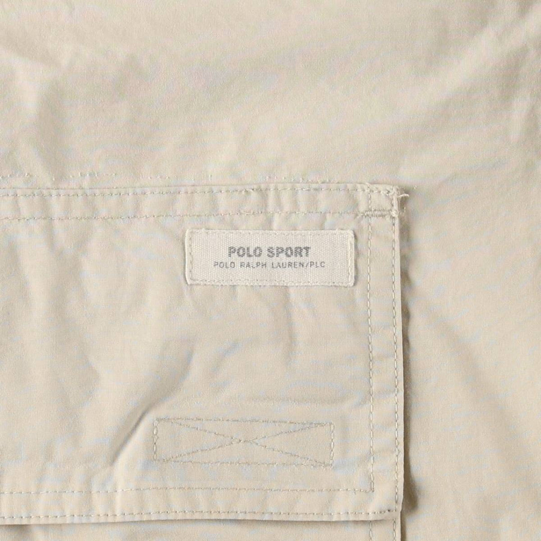 1990'S Ralph Lauren POLO SPORT Half-Zip Anorak Parka, Men's Size S (approx.), Vintage cotton ivory Vintage Second Hand