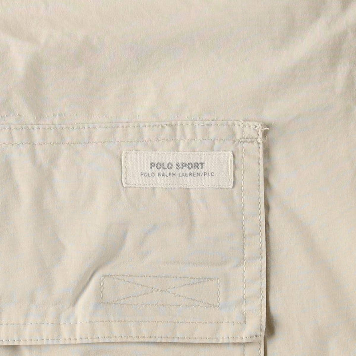 1990'S Ralph Lauren POLO SPORT Half-Zip Anorak Parka, Men's Size S (approx.), Vintage cotton ivory Vintage Second Hand