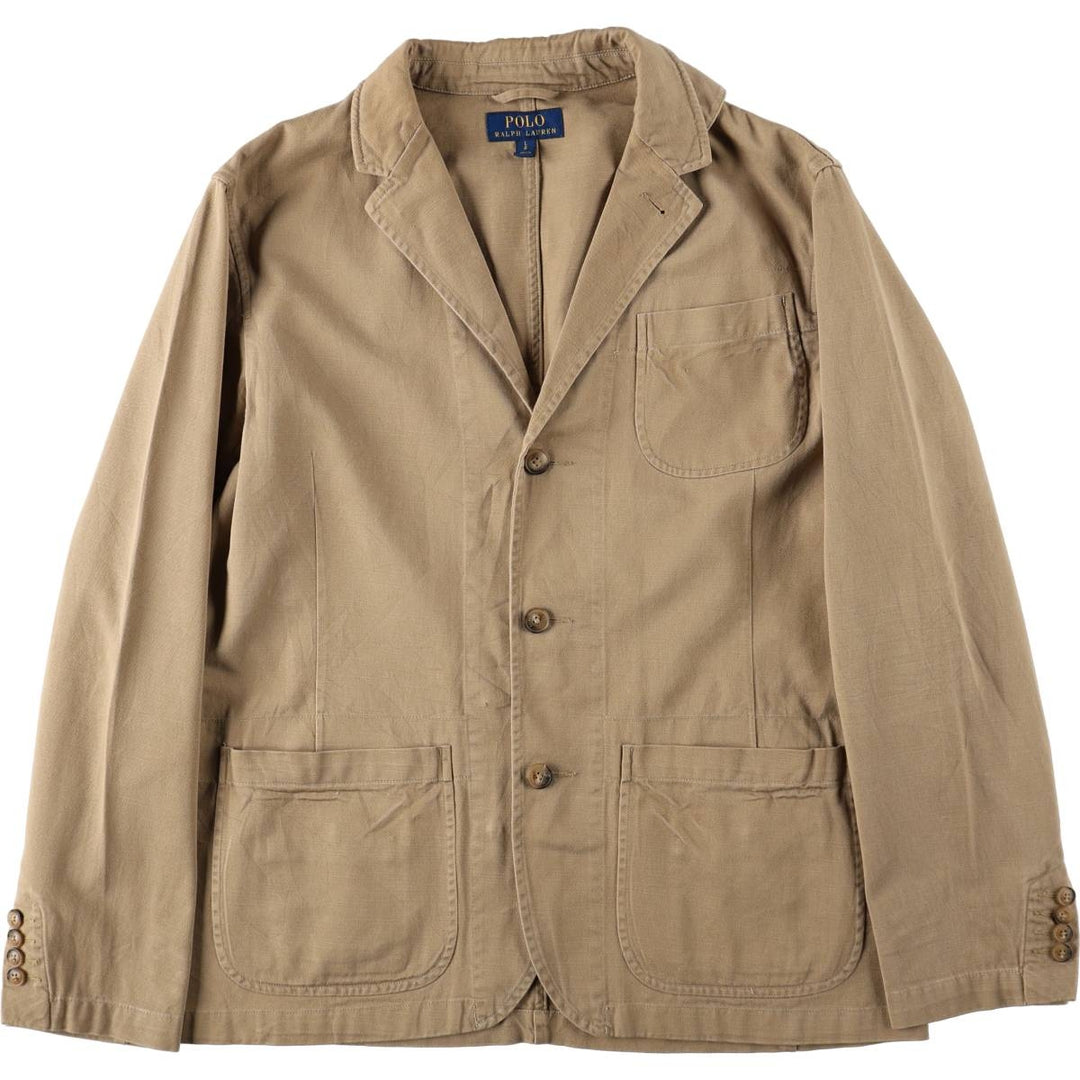Ralph Lauren POLO RALPH LAUREN Easy Jacket Tailored Jacket Men's Size L (approx.) cotton Beige type Vintage Second Hand