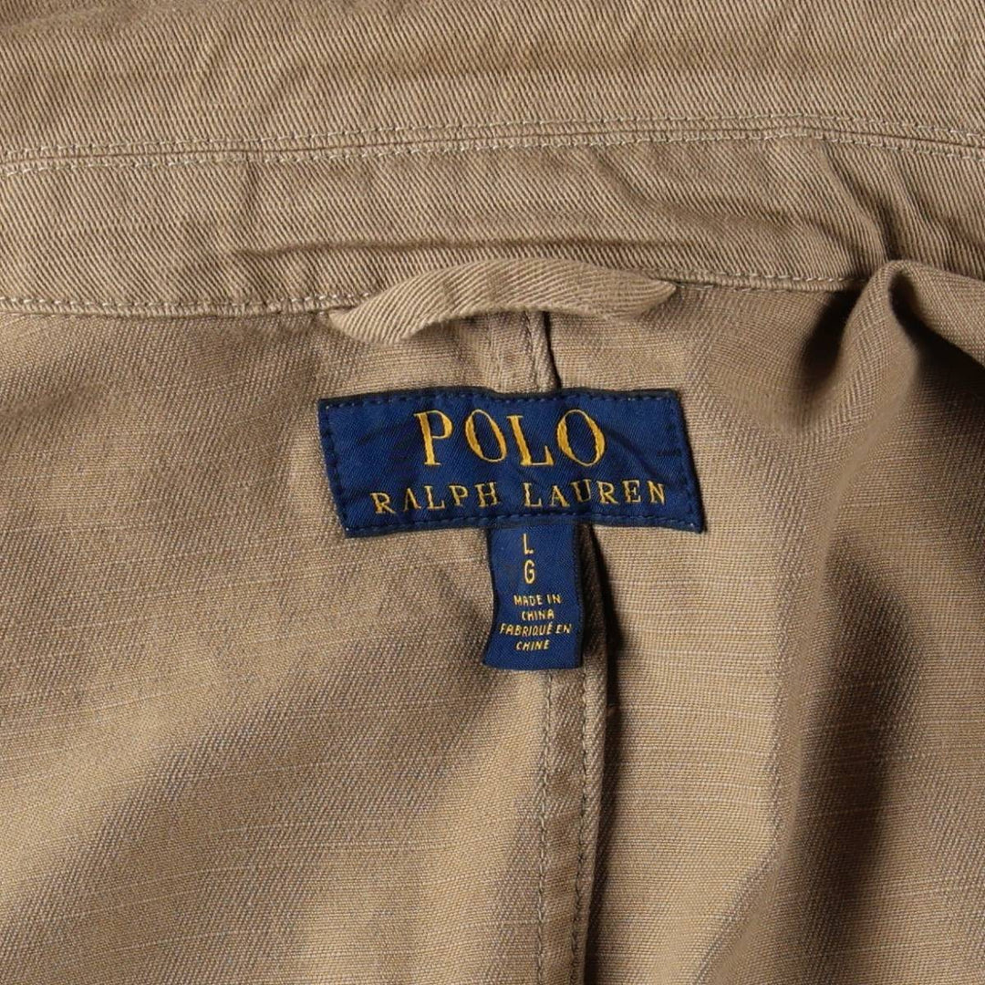 Ralph Lauren POLO RALPH LAUREN Easy Jacket Tailored Jacket Men's Size L (approx.) cotton Beige type Vintage Second Hand