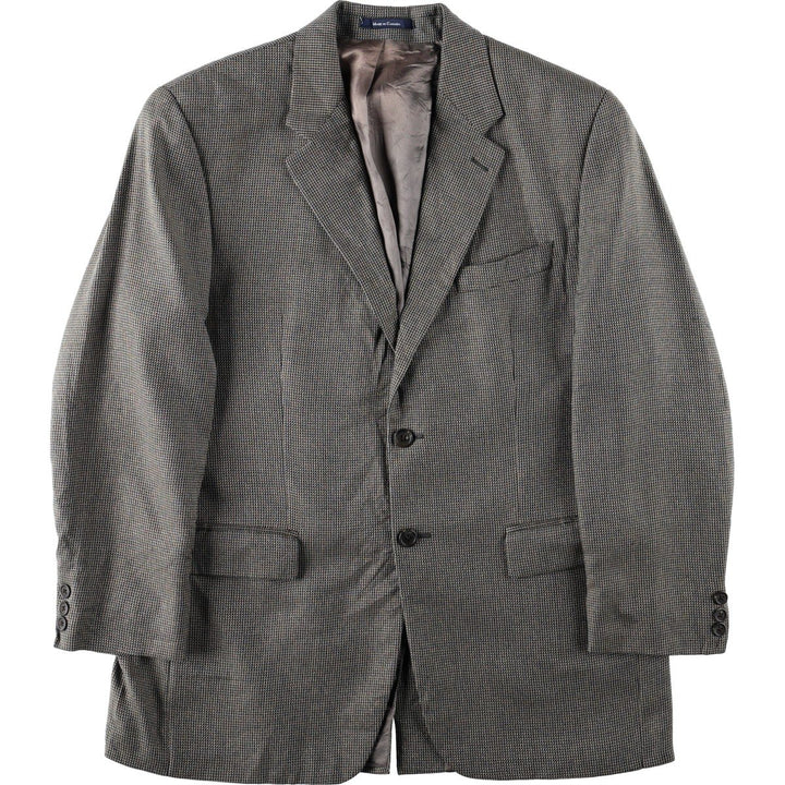 Ralph Lauren CHAPS all-over print tailored jacket, made in Canada, men's size L equivalent. unclear gray type Vintage Second Hand