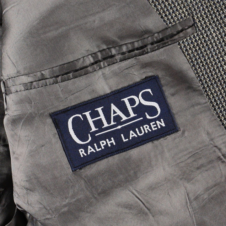Ralph Lauren CHAPS all-over print tailored jacket, made in Canada, men's size L equivalent. unclear gray type Vintage Second Hand