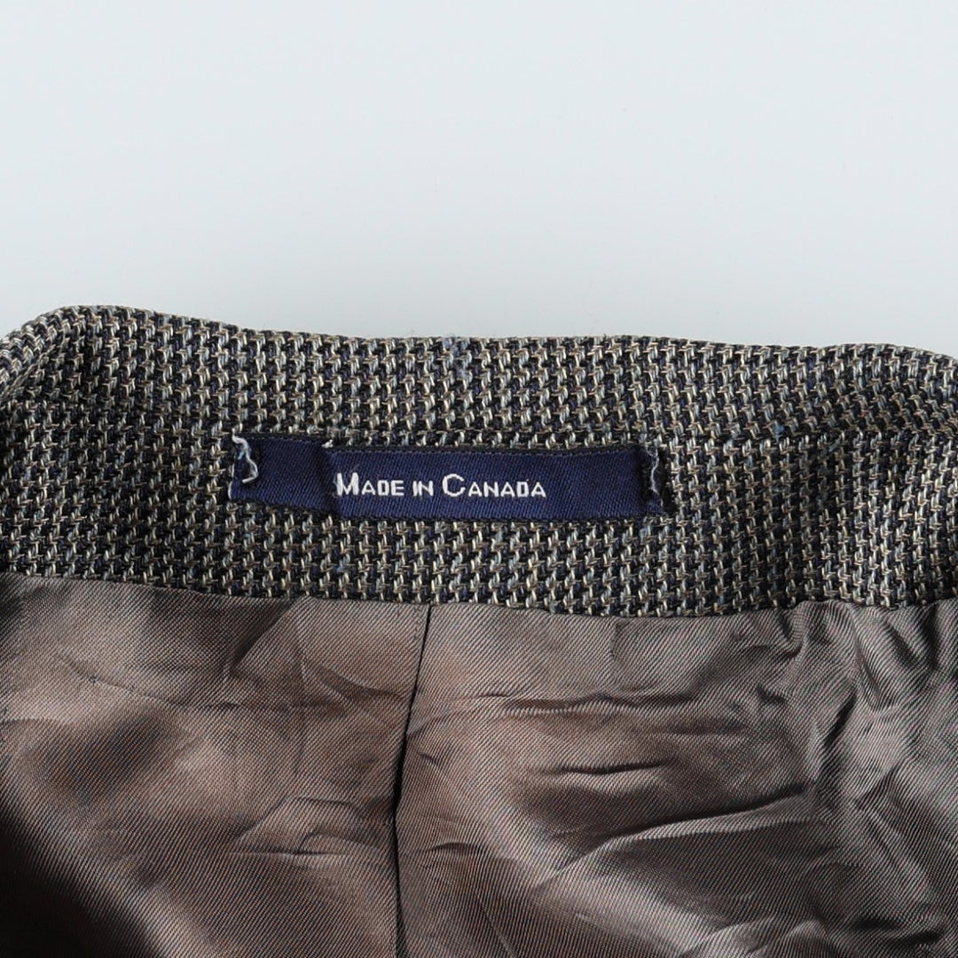 Ralph Lauren CHAPS all-over print tailored jacket, made in Canada, men's size L equivalent. unclear gray type Vintage Second Hand
