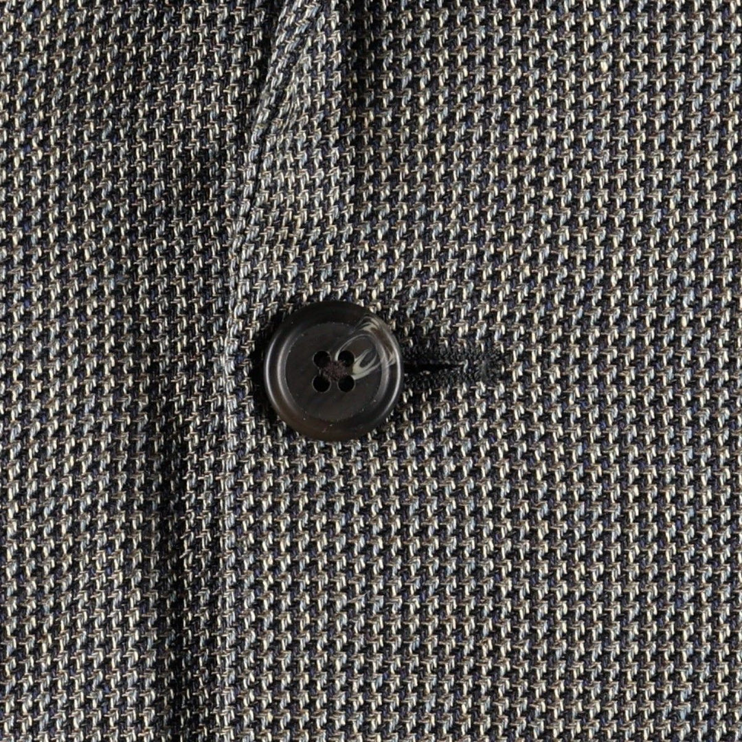 Ralph Lauren CHAPS all-over print tailored jacket, made in Canada, men's size L equivalent. unclear gray type Vintage Second Hand