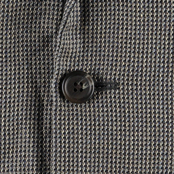 Ralph Lauren CHAPS all-over print tailored jacket, made in Canada, men's size L equivalent. unclear gray type Vintage Second Hand