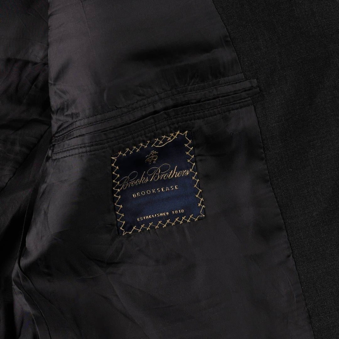 Brooks Brothers wool tailored jacket, made in the USA, men's size L wool Charcoal Vintage Second Hand