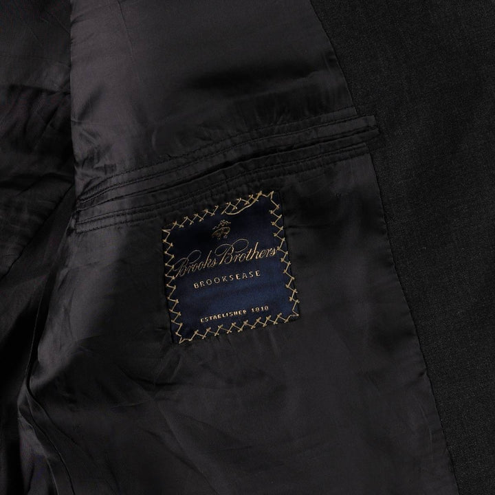 Brooks Brothers wool tailored jacket, made in the USA, men's size L wool Charcoal Vintage Second Hand