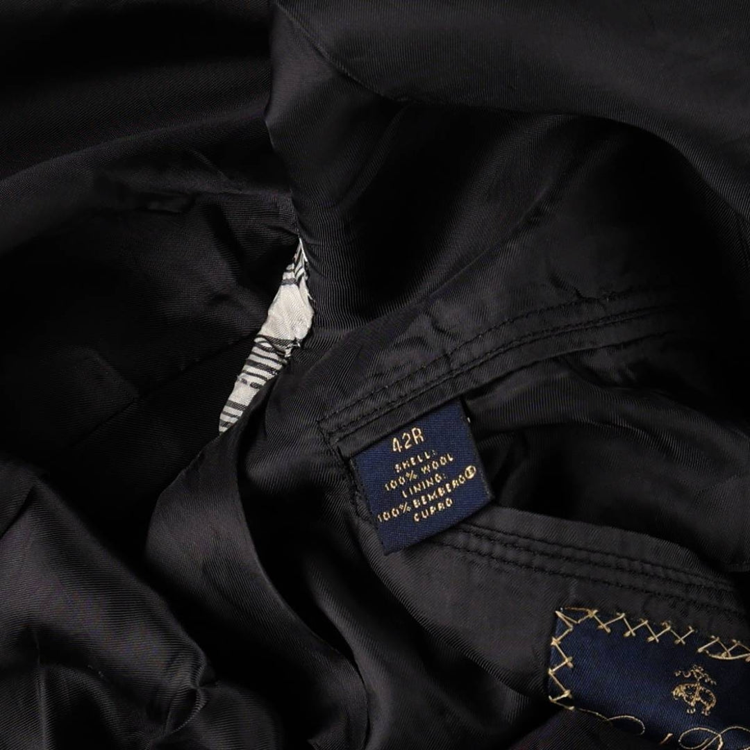 Brooks Brothers wool tailored jacket, made in the USA, men's size L wool Charcoal Vintage Second Hand