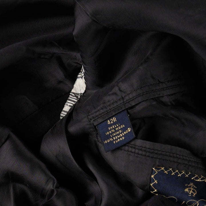 Brooks Brothers wool tailored jacket, made in the USA, men's size L wool Charcoal Vintage Second Hand