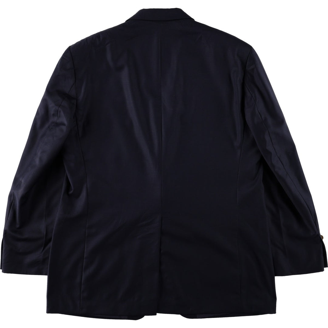 Ralph Lauren LAUREN Navy Blazer, Tailored Jacket, Made in Canada, Men's Size L wool navy blue type Vintage Second Hand