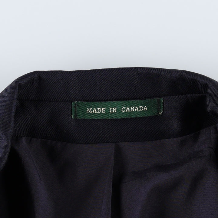 Ralph Lauren LAUREN Navy Blazer, Tailored Jacket, Made in Canada, Men's Size L wool navy blue type Vintage Second Hand