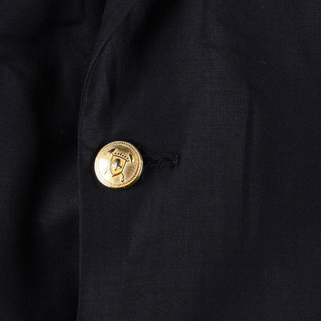 Ralph Lauren LAUREN Navy Blazer, Tailored Jacket, Made in Canada, Men's Size L wool navy blue type Vintage Second Hand