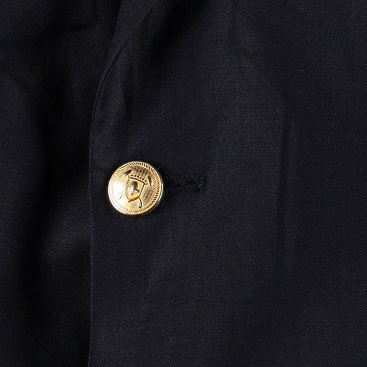 Ralph Lauren LAUREN Navy Blazer, Tailored Jacket, Made in Canada, Men's Size L wool navy blue type Vintage Second Hand