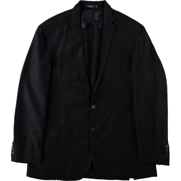 Ralph Lauren POLO RALPH LAUREN Easy Jacket Tailored Jacket Made in Italy Men's Size L (approx.) wool black type Vintage Second Hand