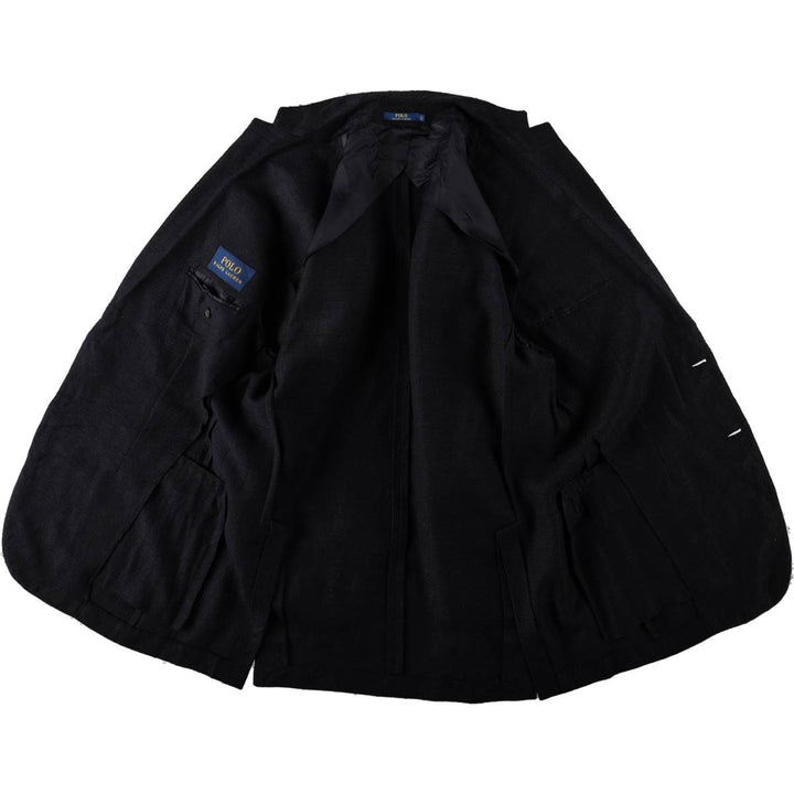 Ralph Lauren POLO RALPH LAUREN Easy Jacket Tailored Jacket Made in Italy Men's Size L (approx.) wool black type Vintage Second Hand